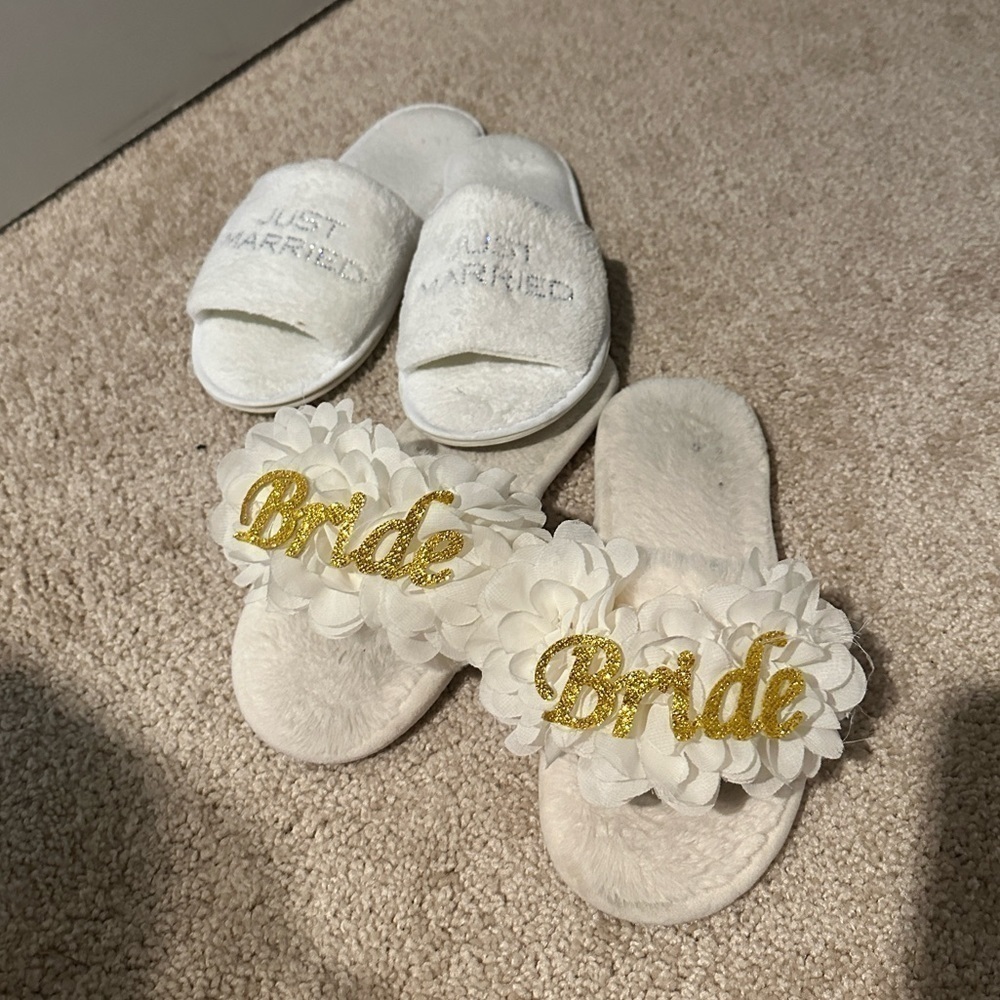 2 pair of Bridal slippers